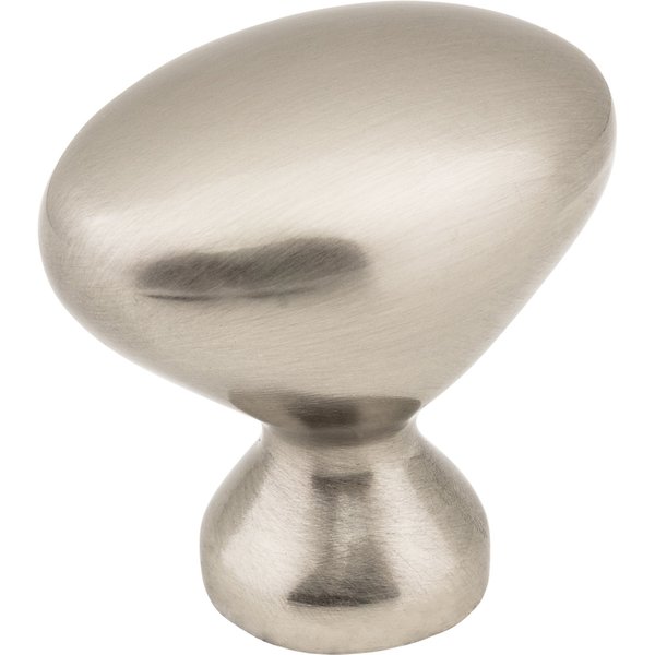 Elements By Hardware Resources 1-1/4" Overall Length Satin Nickel Oval Merryville Cabinet Knob 897L-SN